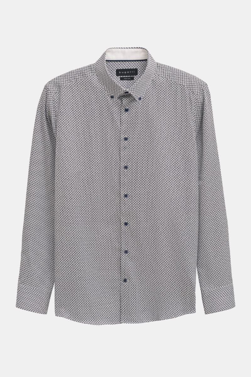 Bugatti 88516D Navy Print Shirt