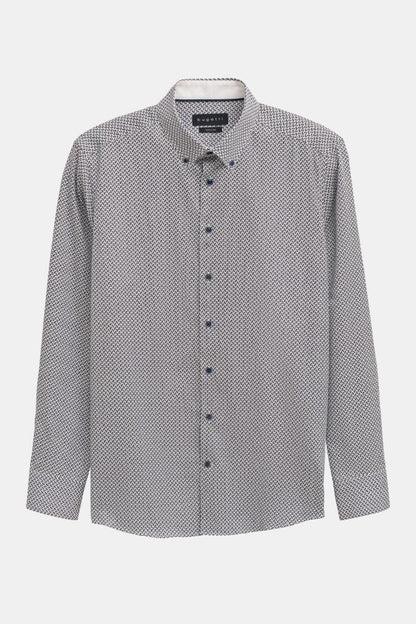 Bugatti 88516D Navy Print Shirt