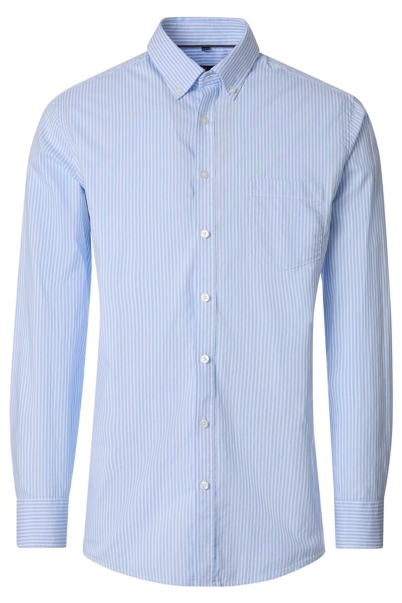 Casa Moda 32980 Comfort Fit Striped Oxford Shirt Blue