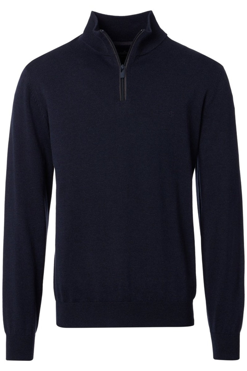 Casa Moda 4410 Regular Fit Cotton Zip Neck Jumper Navy