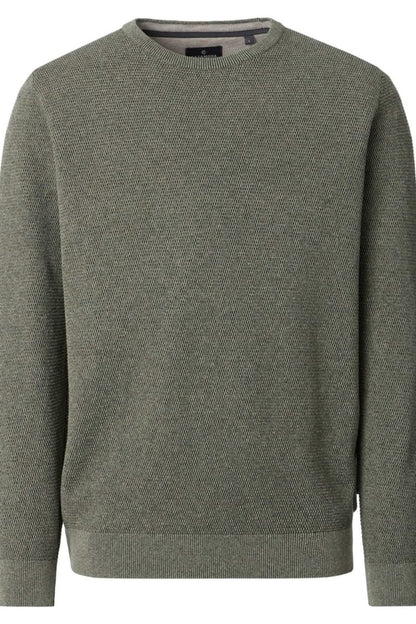 Casa Moda 78900 Regular Fit Cotton Crew Neck Jumper Eucalyptus Green