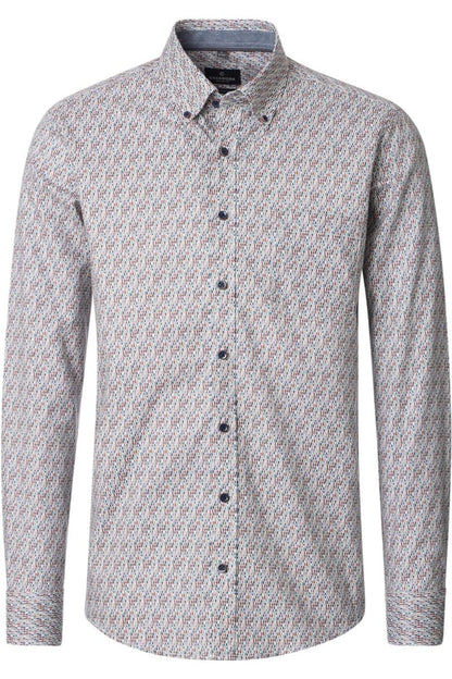 Casa Moda 32990 Comfort Fit Printed Twill Shirt Red