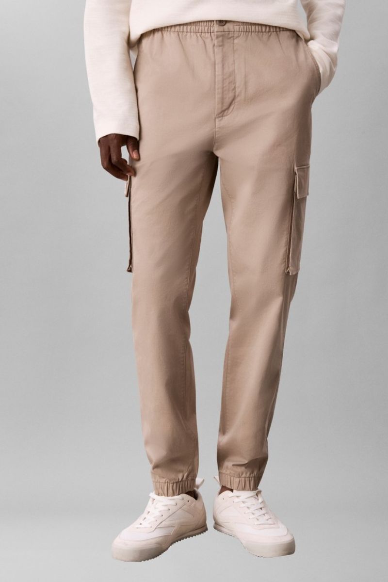 Calvin Klein 608G Skinny Fit Comfort Cotton Cargo Trousers Vintage Khaki