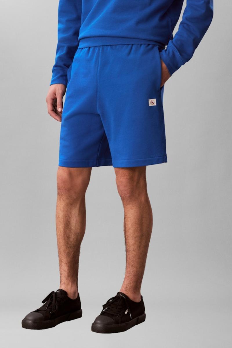 Calvin Klein 282G Terry Badge Shorts Blue