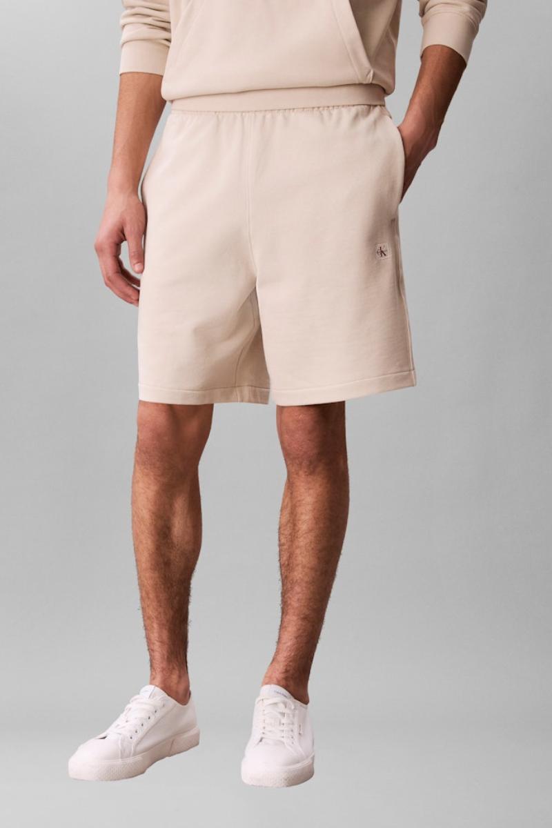 Calvin Klein 282G Terry Badge Shorts Oatmeal
