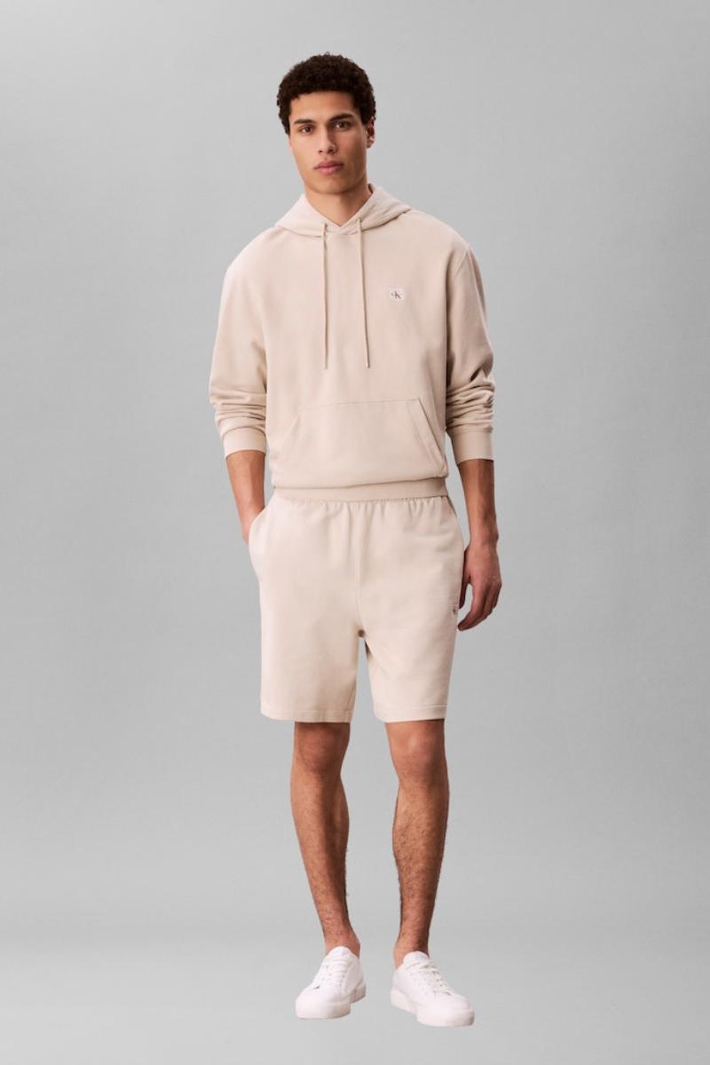 Calvin Klein 282G Terry Badge Shorts Oatmeal
