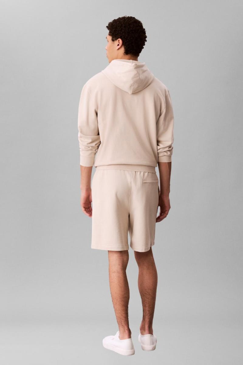 Calvin Klein 282G Terry Badge Shorts Oatmeal