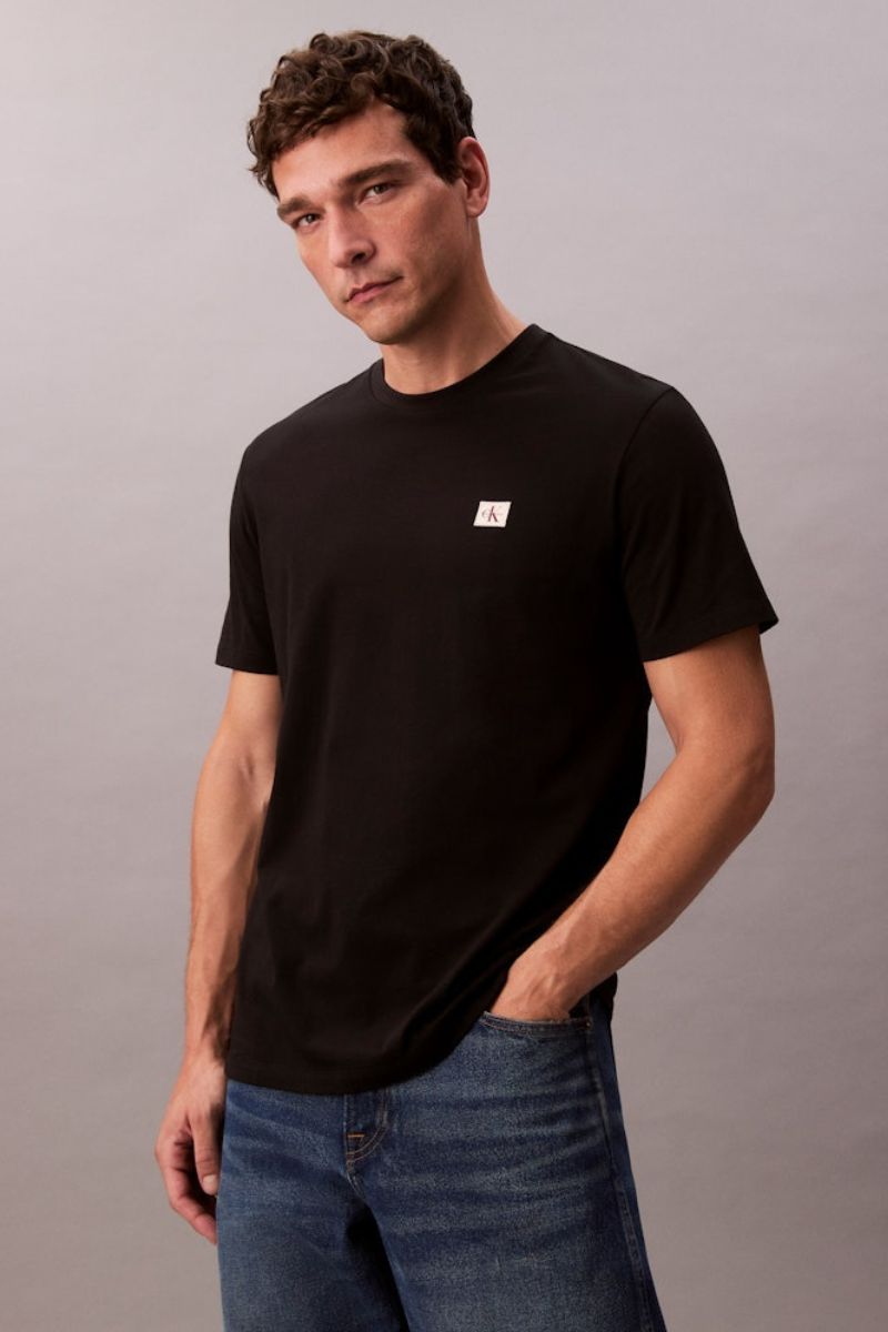 Calvin Klein 272G Badge 30s Jersey T-Shirt Black