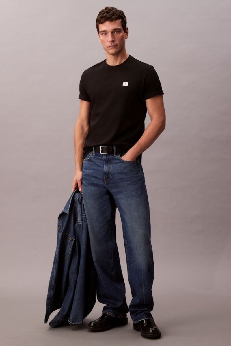 Calvin Klein 272G Badge 30s Jersey T-Shirt Black