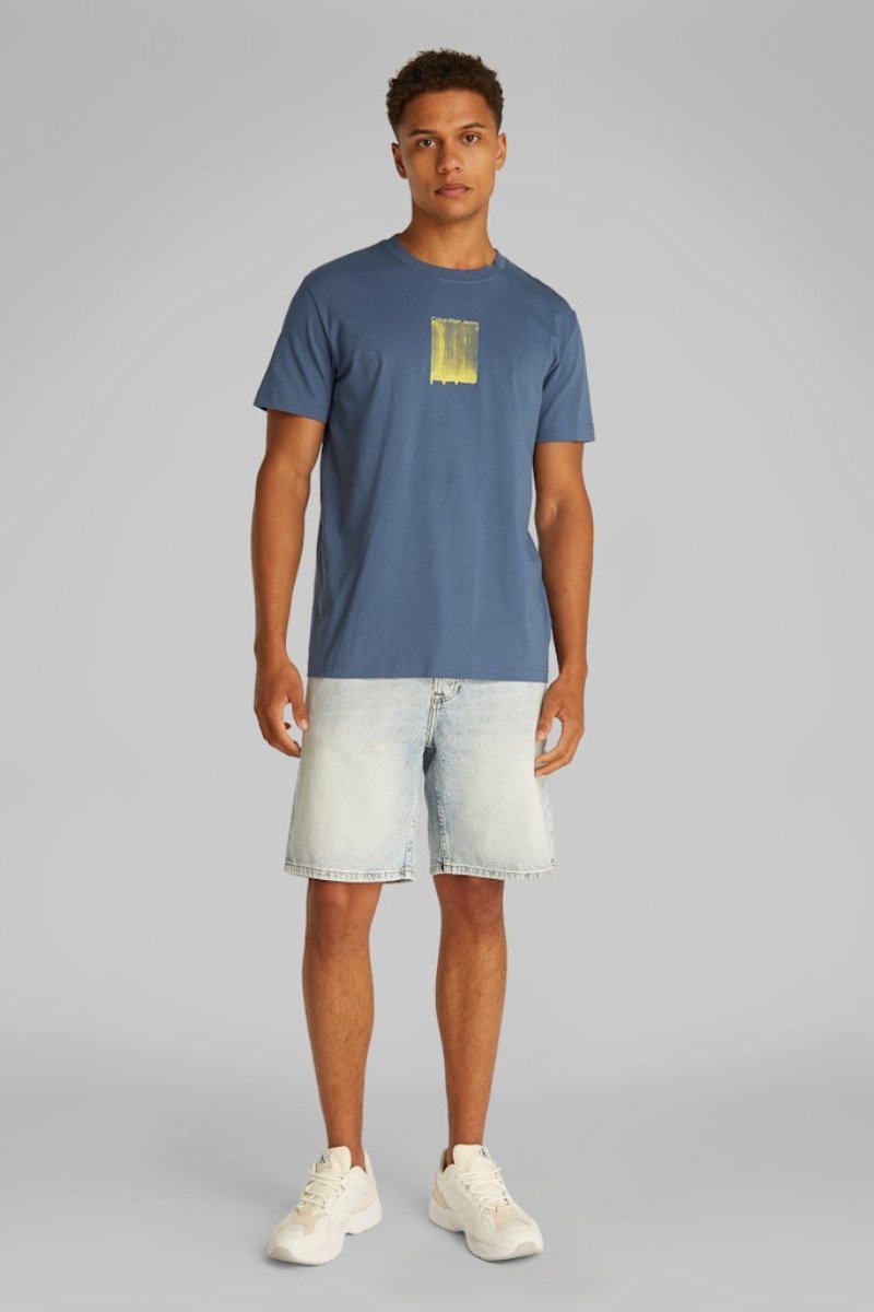 Calvin Klein 27522 Brush Stroke T-Shirt Vintage Indigo