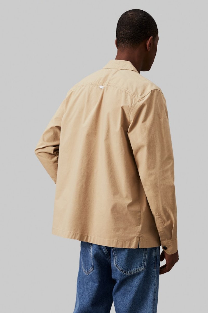 Calvin Klein Cargo Overshirt Beige