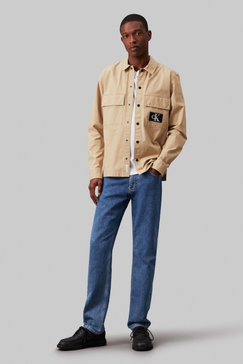 Calvin Klein Cargo Overshirt Beige