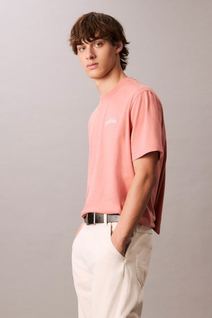 Calvin Klein 226g Left Chest Chain T-Shirt Sunset