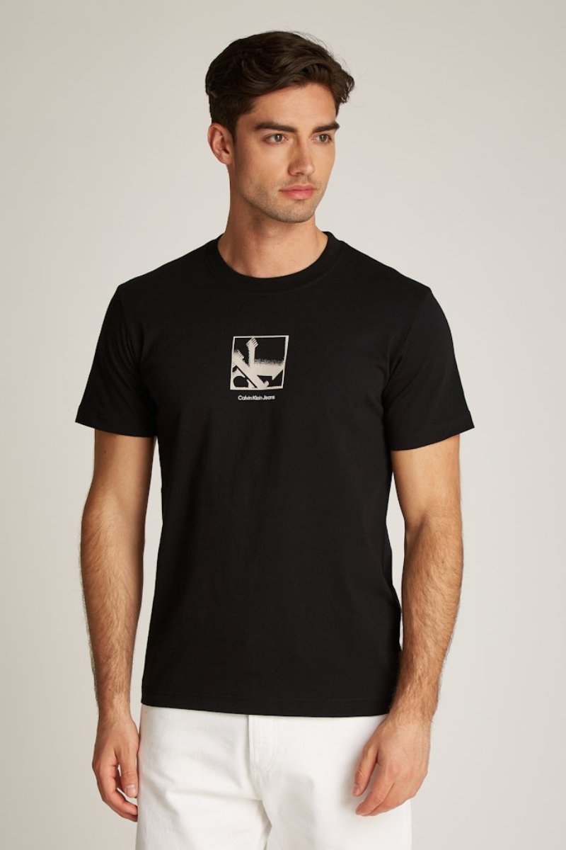 Calvin Klein Grid Box T-Shirt Black