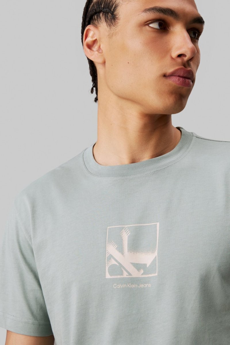 Calvin Klein Grid Box T-Shirt Grey