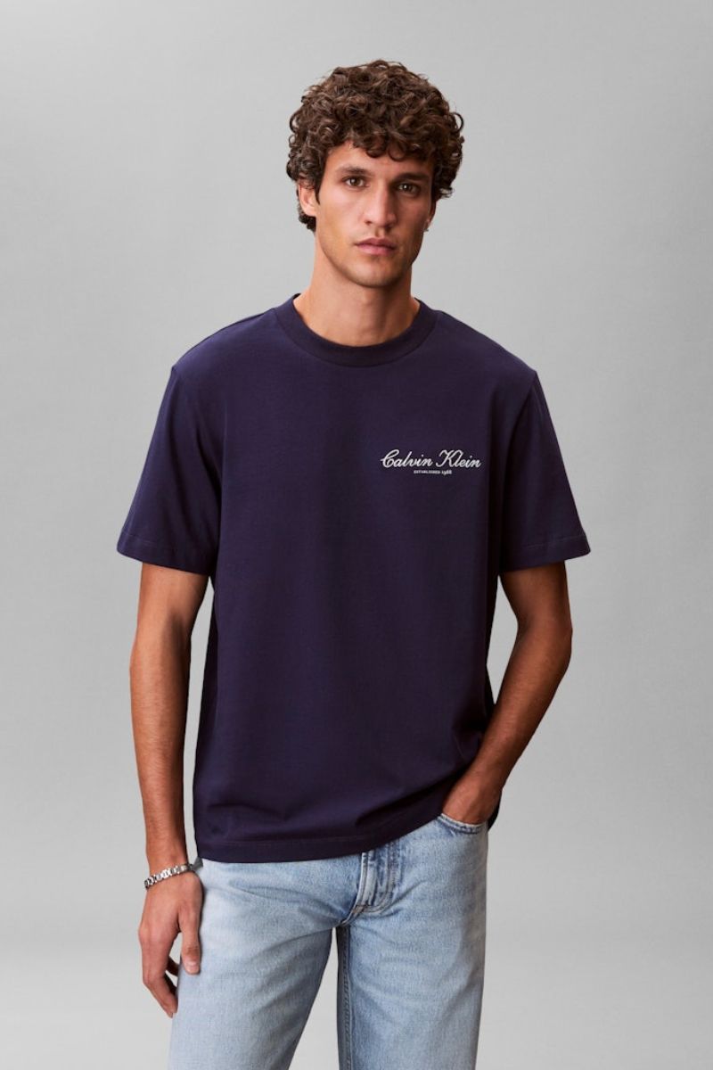 Calvin Klein 20S March Graphic T-Shirt Navy