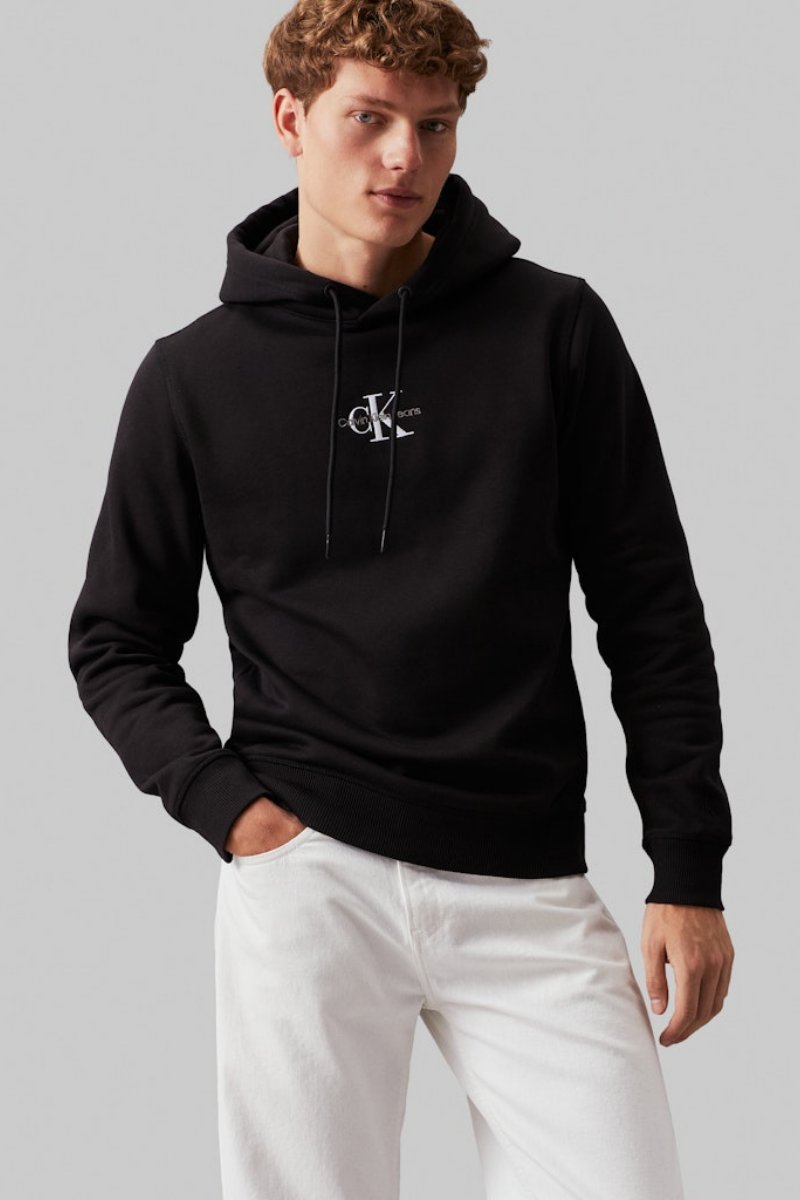 Calvin Klein Monologo Hoodie Black