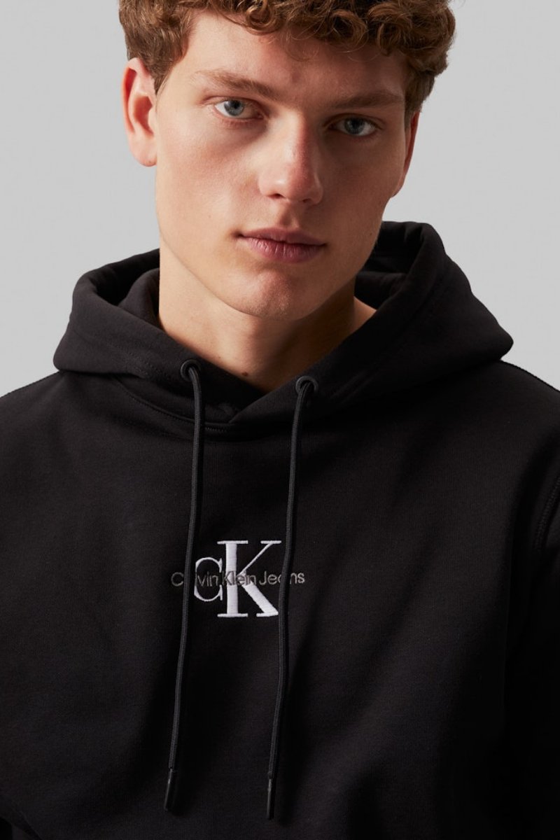 Calvin Klein Monologo Hoodie Black