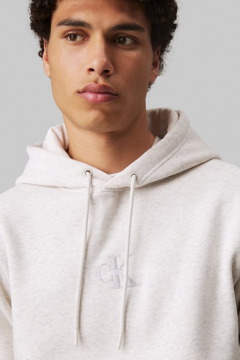 Calvin Klein Monologo Hoodie Ivory