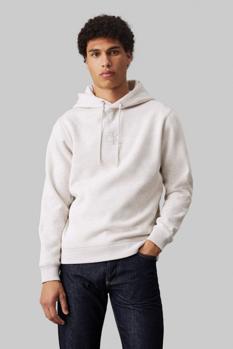 Calvin Klein Monologo Hoodie Ivory