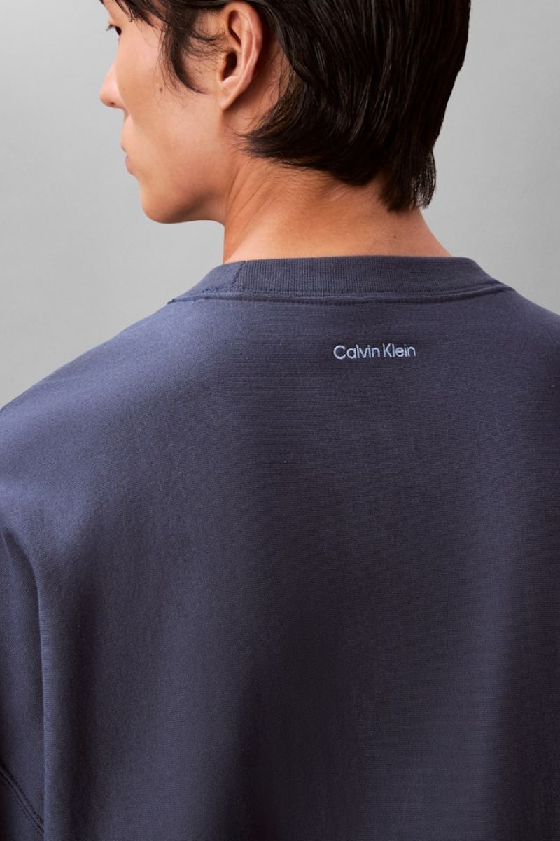 Calvin Klein 244 Premium Terry Crew Dark Denim
