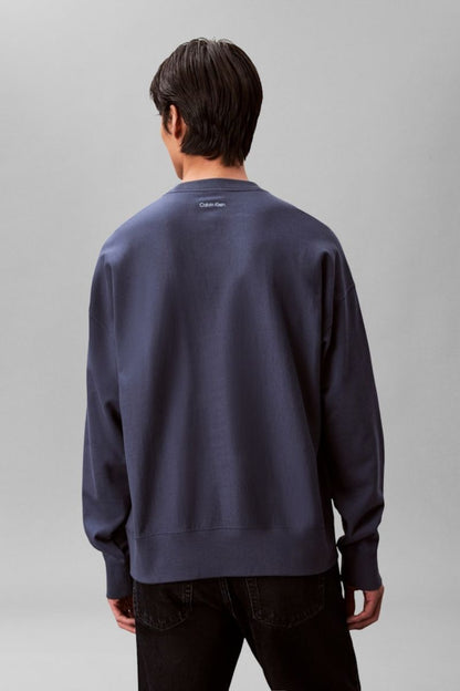 Calvin Klein 244 Premium Terry Crew Dark Denim