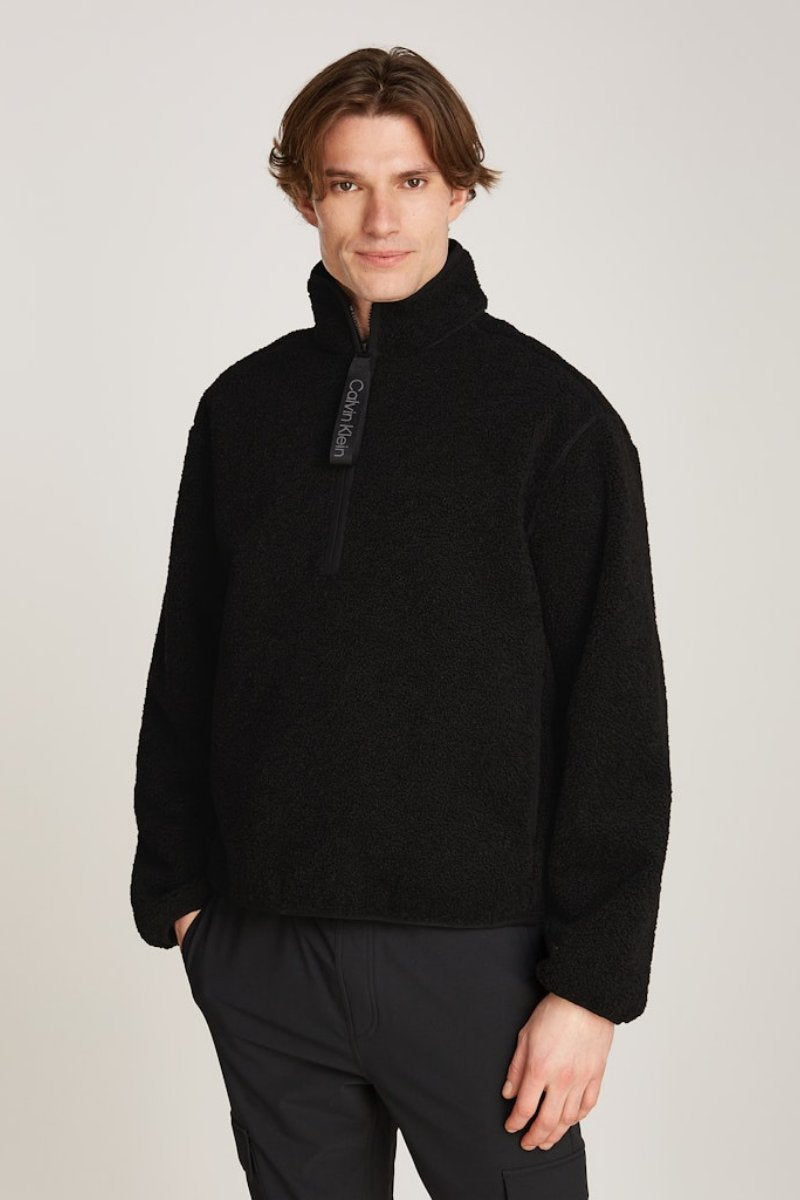 Calvin Klein Half Zip Sherpa Black