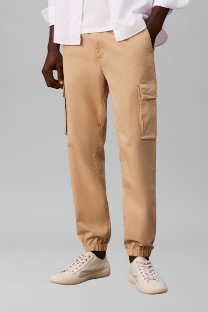 Calvin Klein 608 Skinny Comfort Cotton Cargo Travertine