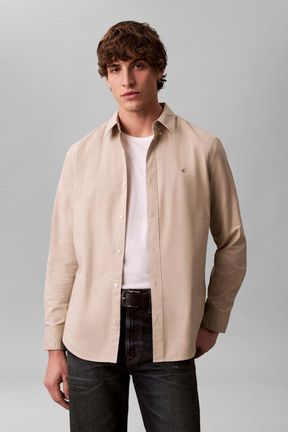 Calvin Klein 1252 Solid Oxford Shirt Marble
