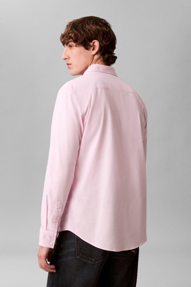 Calvin Klein 1252 Solid Oxford Shirt Pink