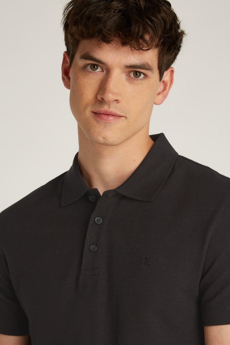 Calvin Klein Textured Polo Black