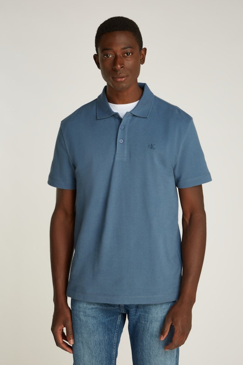 Calvin Klein Textured Polo Blue