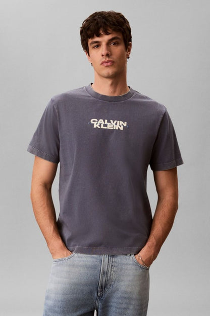Calvin Klein 20S Washed Spine T-Shirt Blue Nomad
