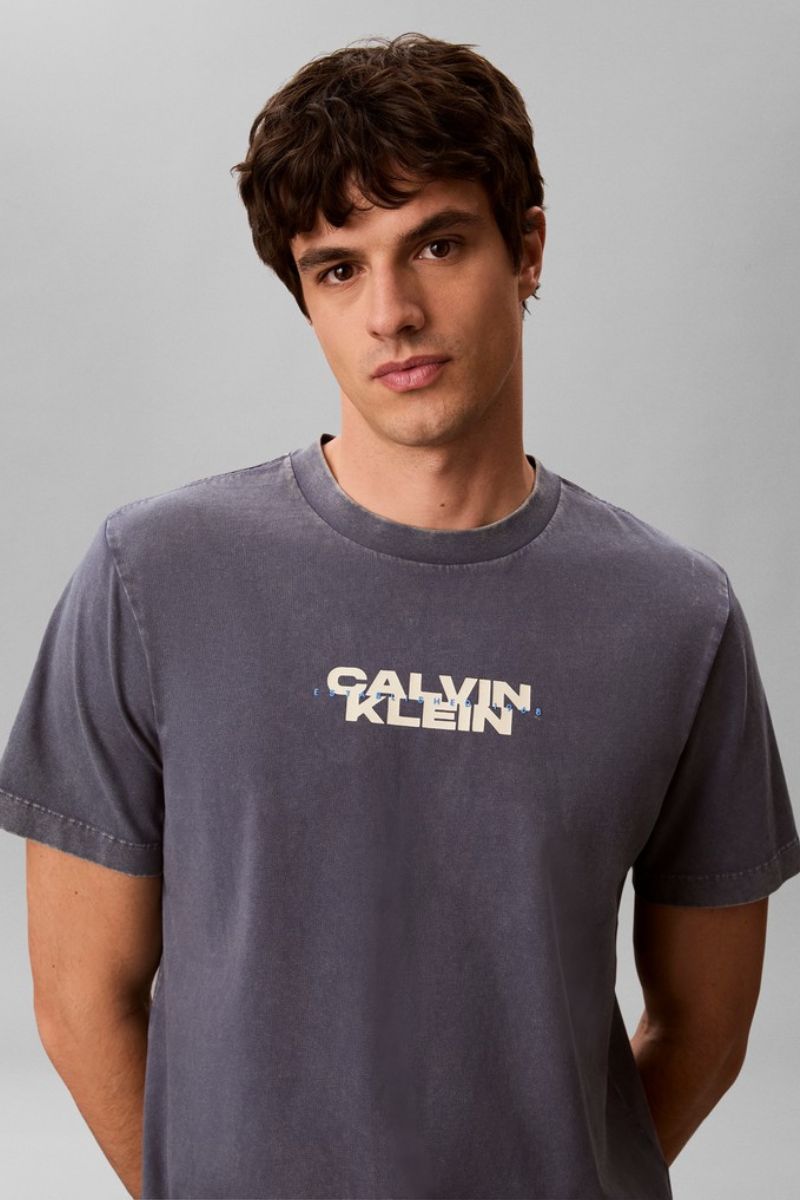 Calvin Klein 20S Washed Spine T-Shirt Blue Nomad