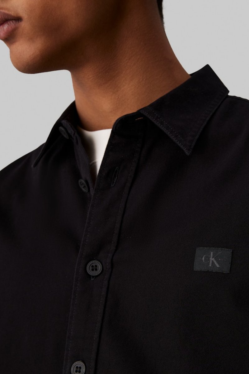 Calvin Klein Woven Cotton Shirt Black