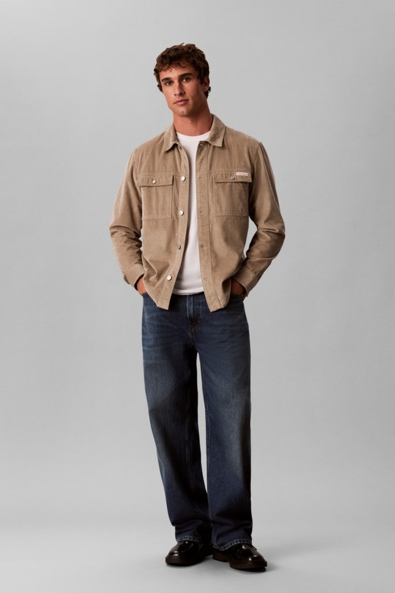 Calvin Klein corduroy overshirt cashew