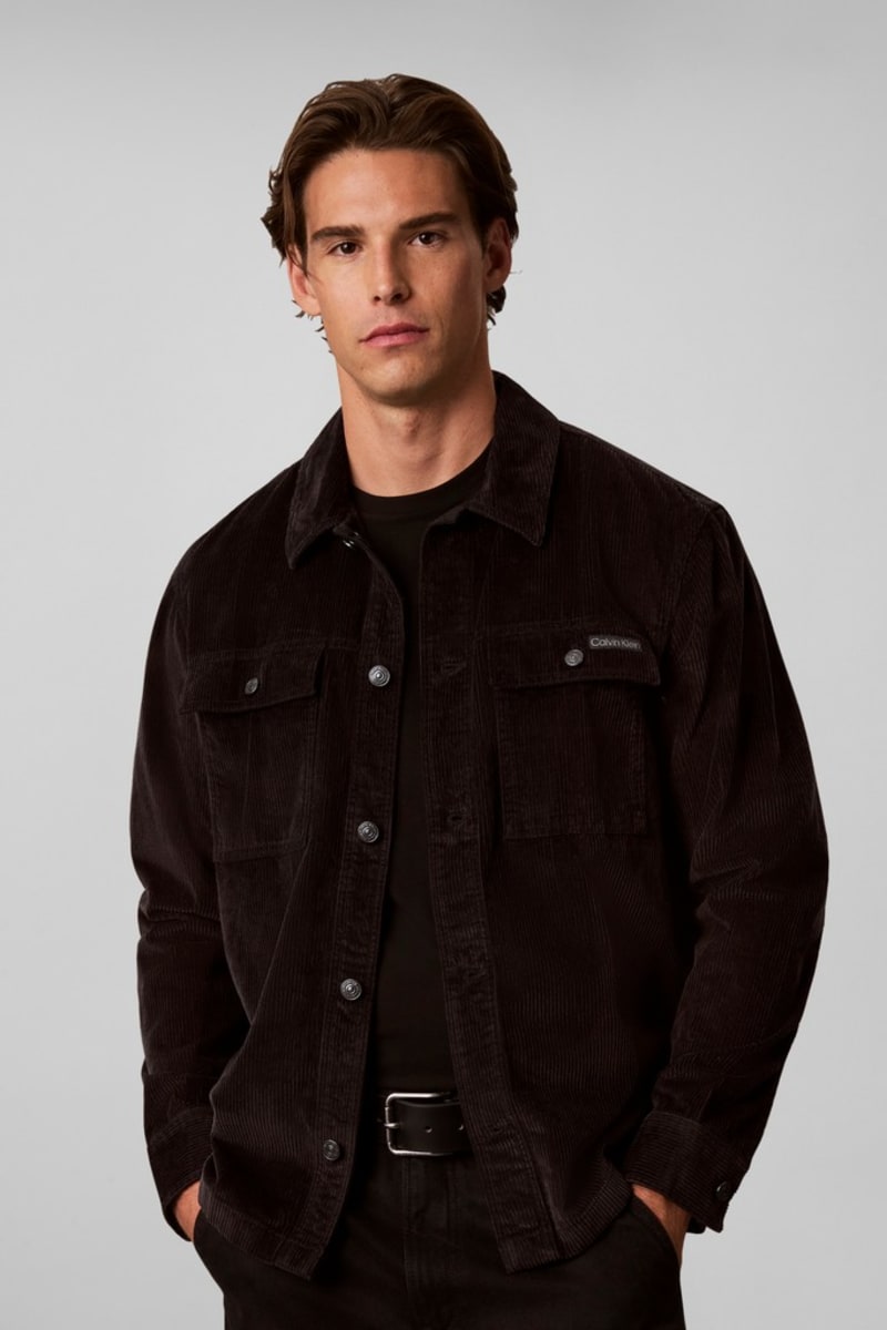 Calvin Klein 115G Relaxed Fit Corduroy Overshirt Black