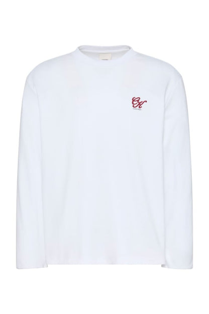 Calvin Klein 841G Sleek Interlock Long Sleeve T-Shirt Bright White