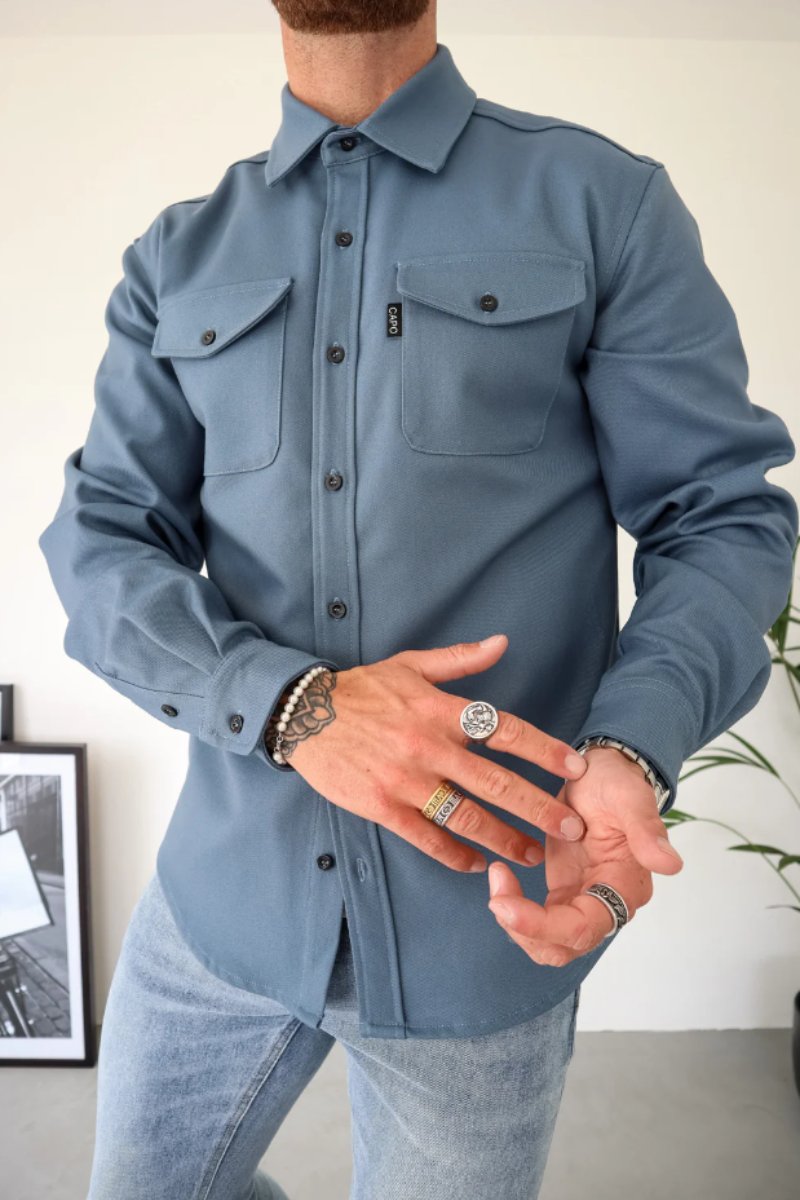 Capo Steel Blue Overshirt