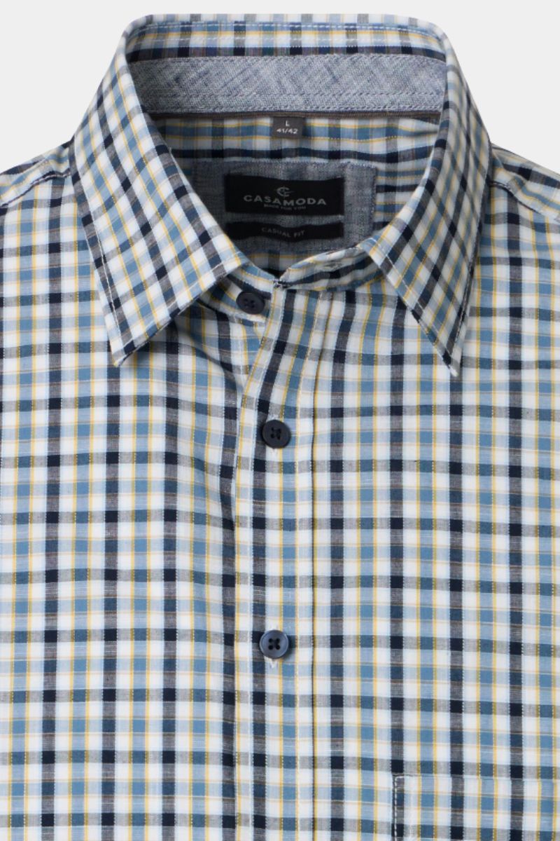 Casa Moda 31041 Comfort Fit SS Shirt Blue