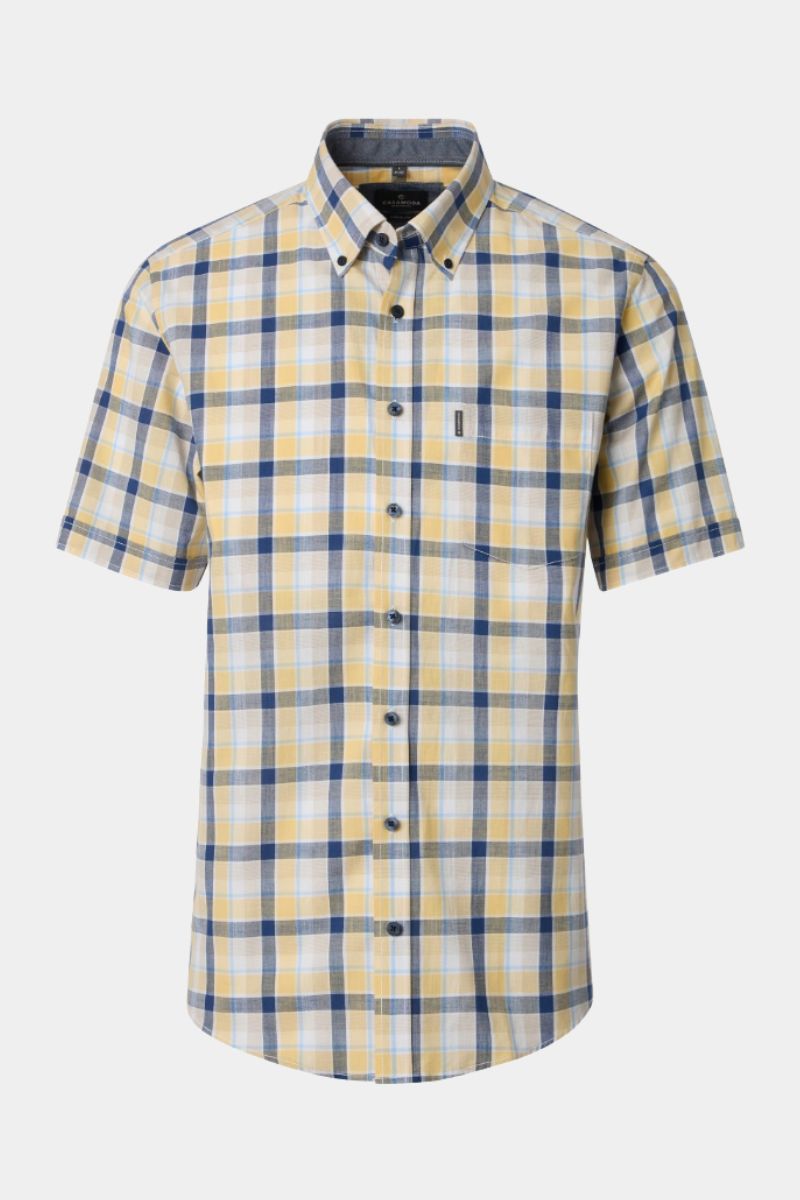 Casa Moda 31071 Comfort Fit SS Shirt Yellow