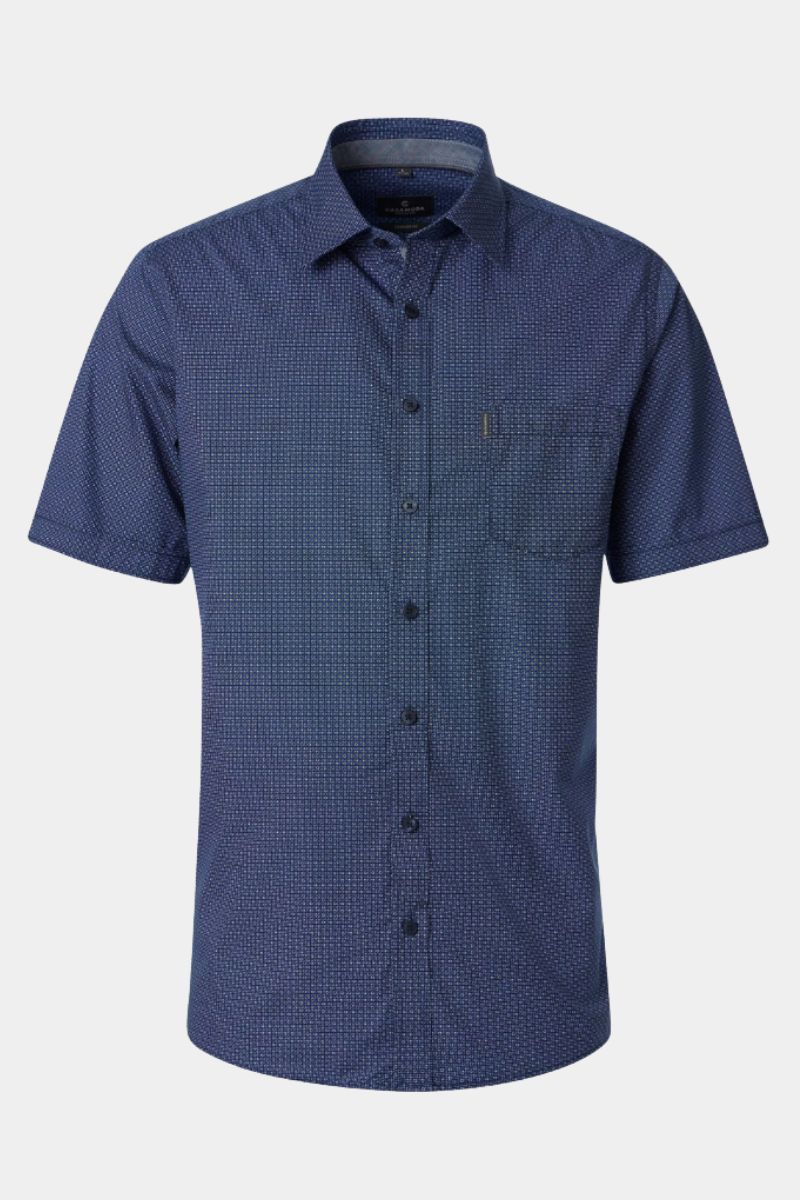 Casa Moda 31081 Comfort Fit SS Shirt Blue