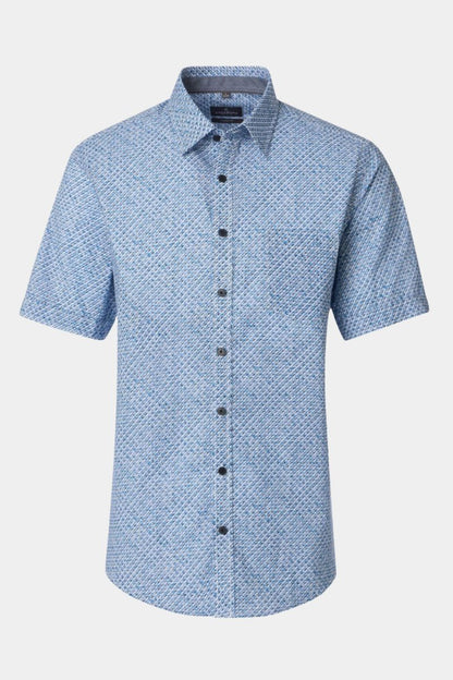 Casa Moda 31111 Comfort Fit SS Shirt Blue