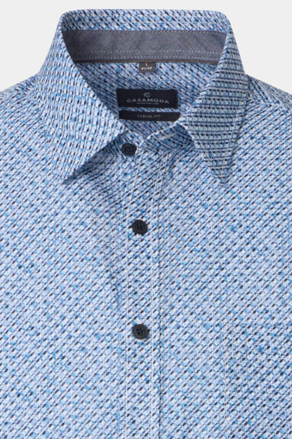 Casa Moda 31111 Comfort Fit SS Shirt Blue