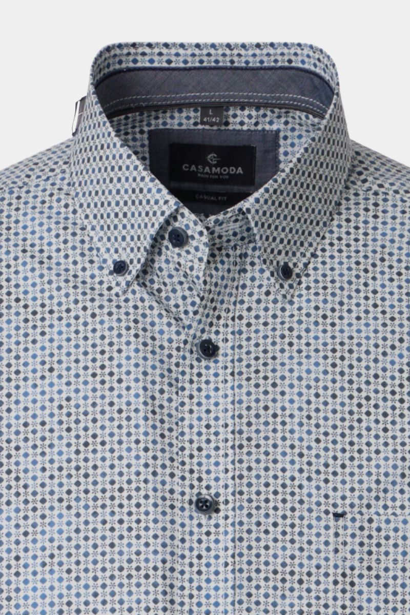 Casa Moda 31701 Short Sleeve Shirt Blue