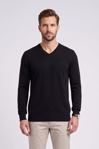 Casa Moda 4430 V Neck Black