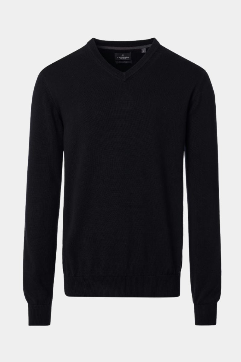 Casa Moda 4430 V Neck Black