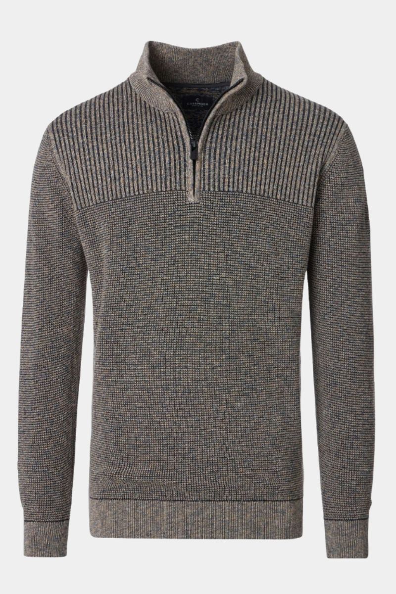 Casa Moda 80000 1/4 Zip Jumper Burro