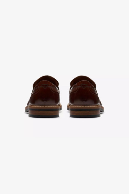 Clarks Aldwin Step Min Tan Leather Shoe