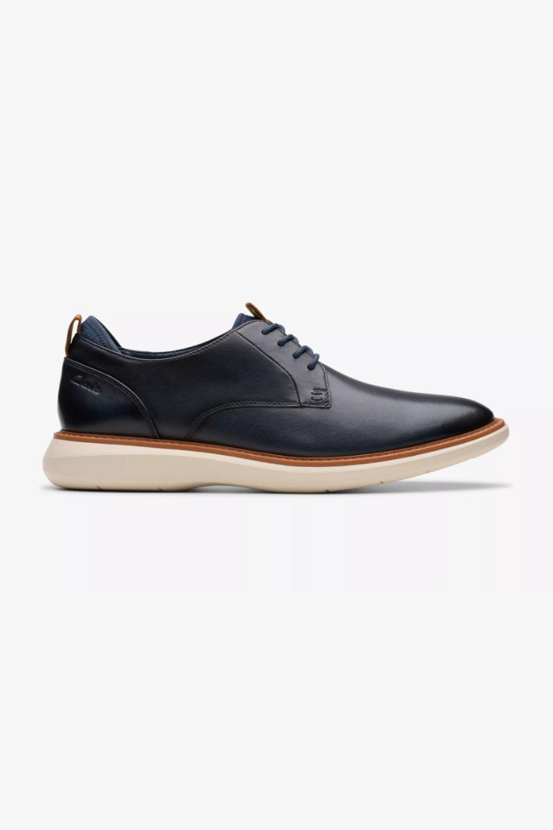 Clarks Brantin Shoe Navy Leather